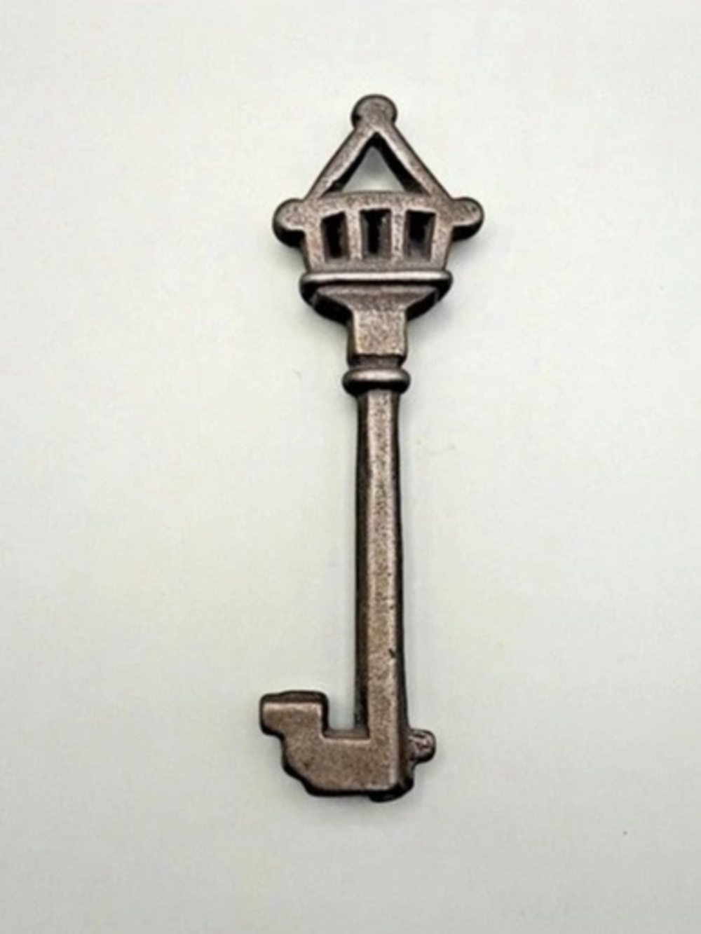 Vtg Style Gothic Lantern Head Cast Iron Skeleton Key Rustic Metal Decor Prop
